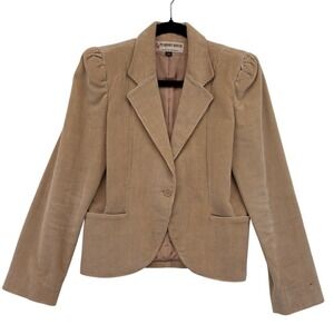 Peabody House Vintage Womans Corduroy Blazer Tan Size 9/10‎ Light Academia